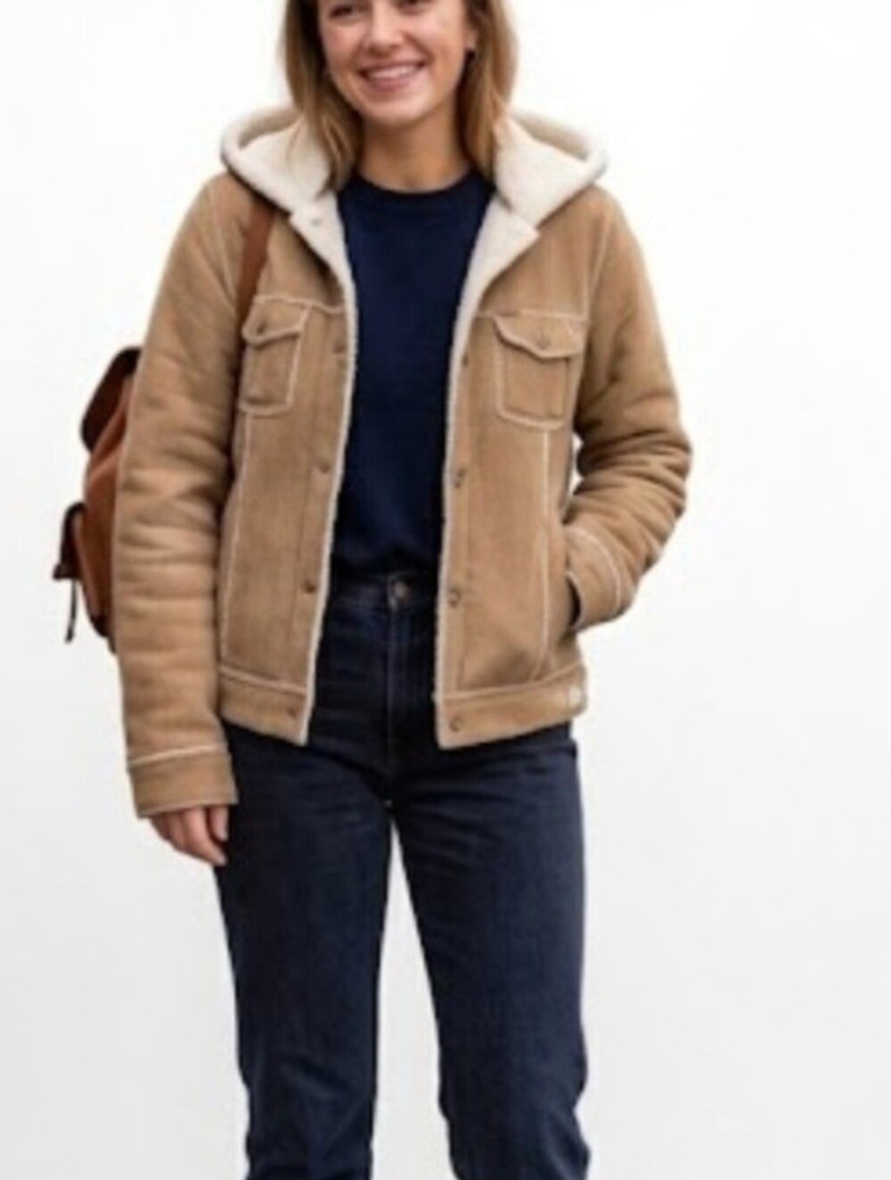 The North Face Women's A5 Series SherpaHooded Ranch Jacket with Ivory Trim SzS